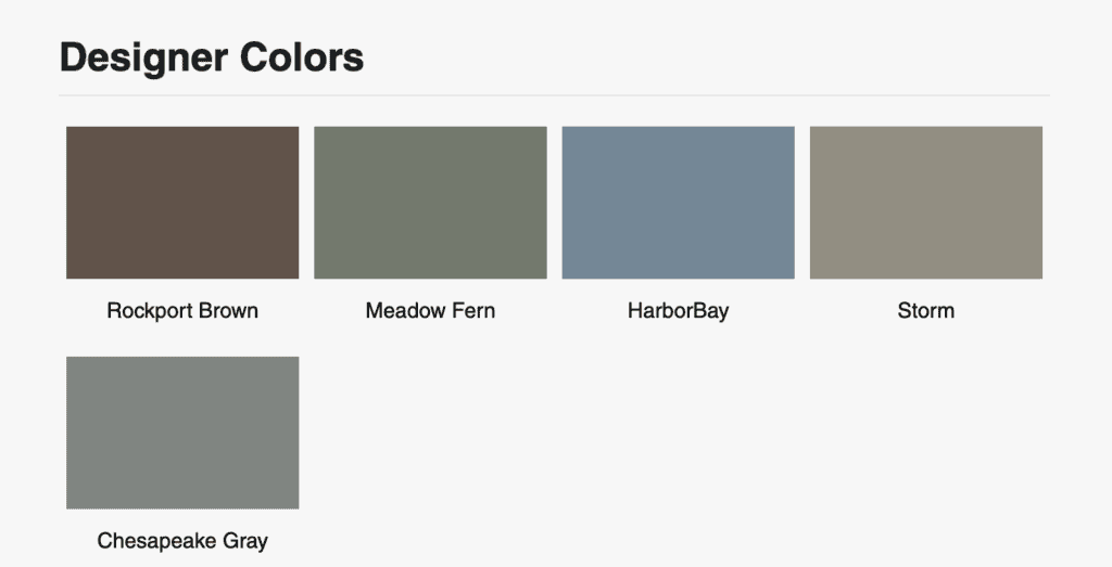 Gentek® Siding Colours